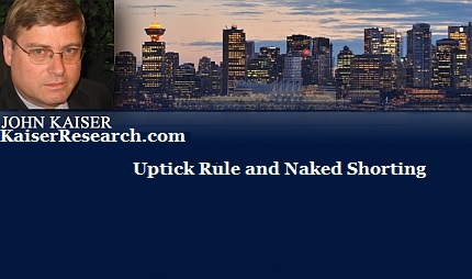 April 16, 2016 : Uptick Rule and Naked Shorting